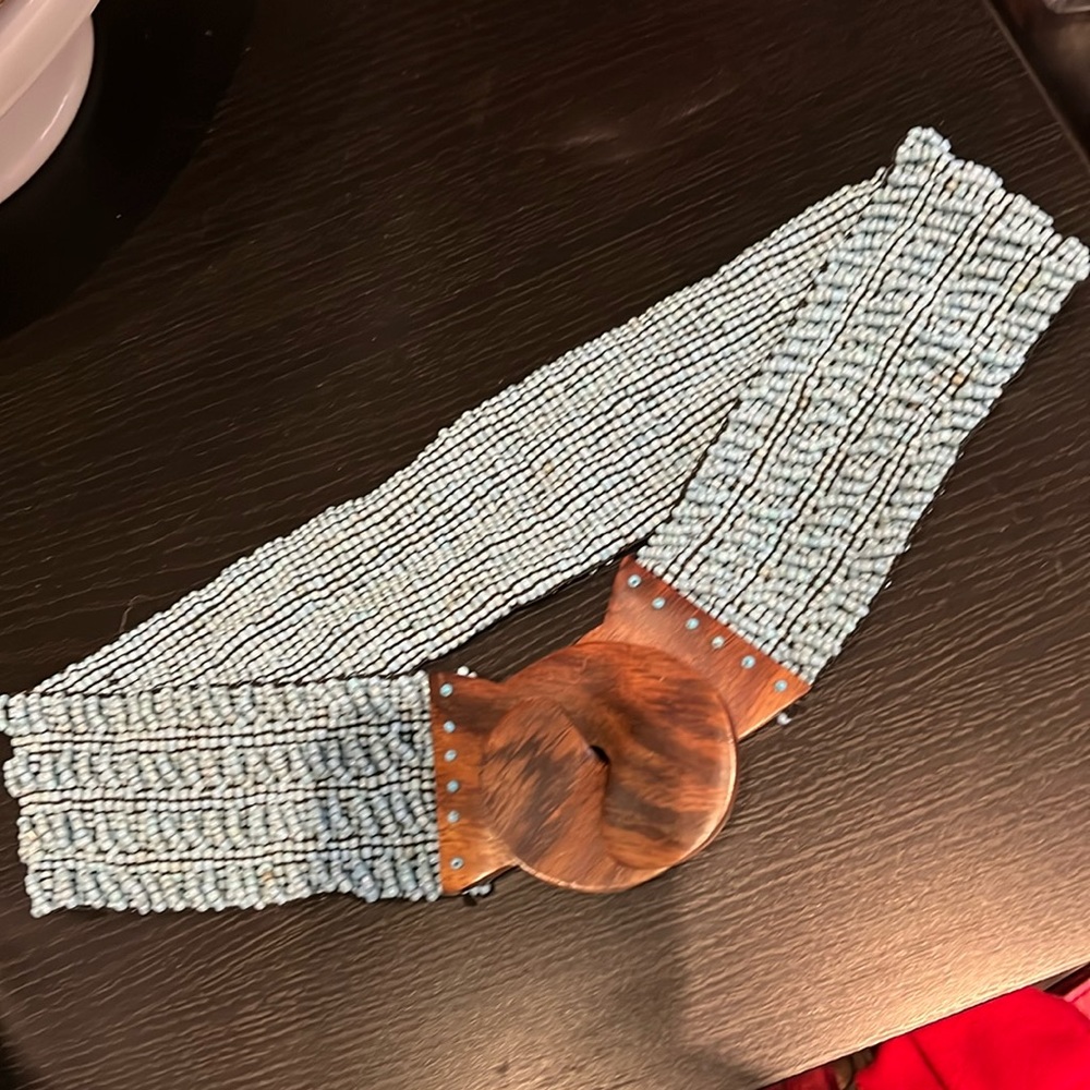 Brand new beaded turquoise belt with price tag